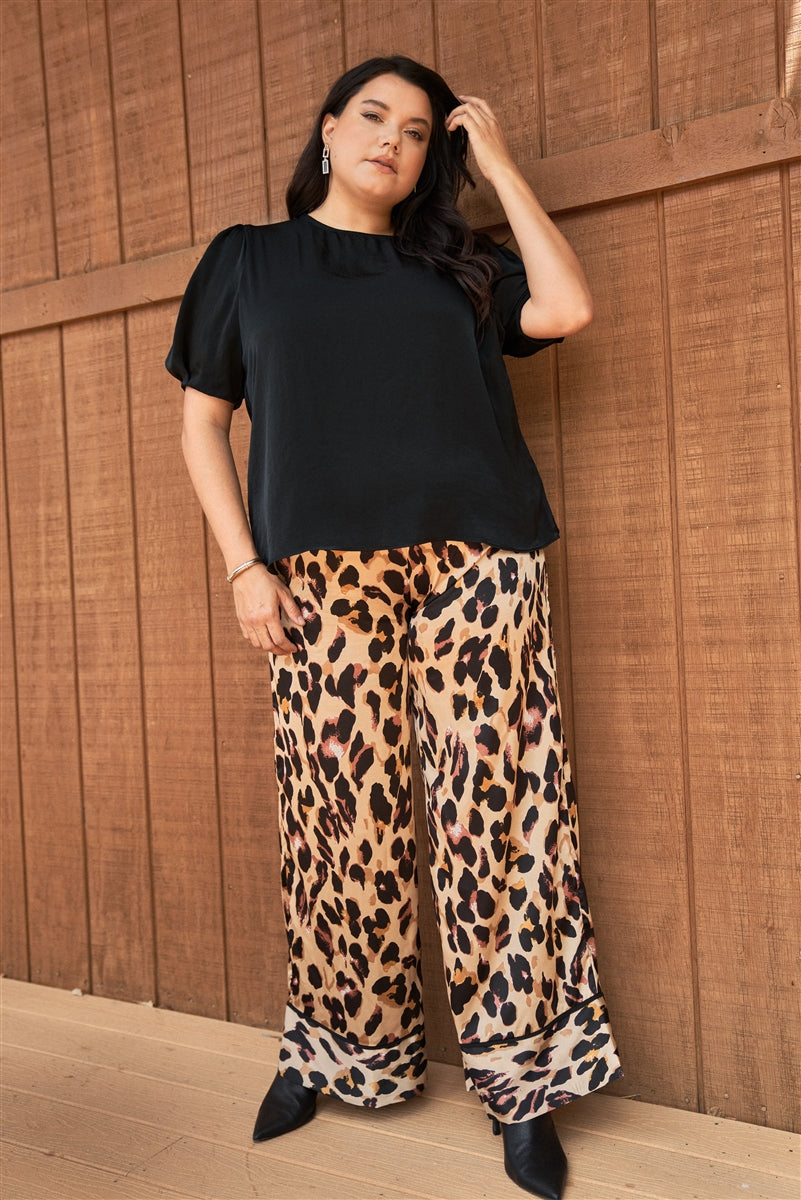 Dropship Fashion Womens' Leopard Print Pants Elegant Slim Look